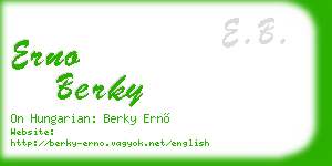erno berky business card