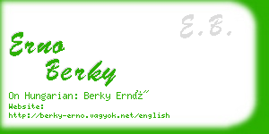 erno berky business card